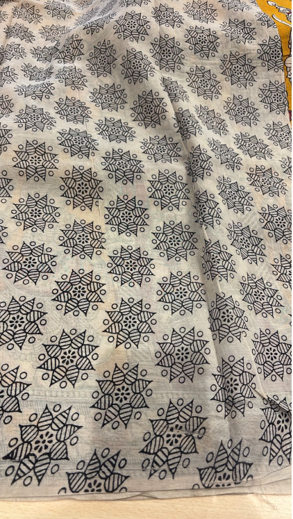 Green Yellow KALAMKARI SP CT A SERIES SAREE, blouse